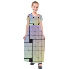 Construction Rectangle Steel Metal Kids  Short Sleeve Maxi Dress by Pakrebo