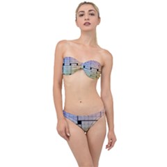 Construction Rectangle Steel Metal Classic Bandeau Bikini Set by Pakrebo