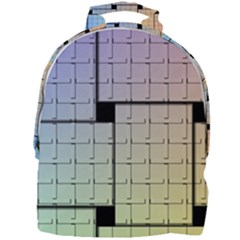 Construction Rectangle Steel Metal Mini Full Print Backpack by Pakrebo