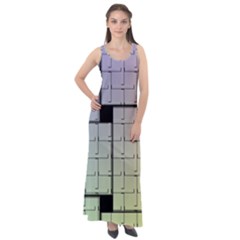 Construction Rectangle Steel Metal Sleeveless Velour Maxi Dress by Pakrebo