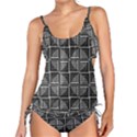 Pattern Op Art Black White Grey Tankini Set View1