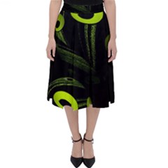 Fractal Fractals Green Ball Black Classic Midi Skirt by Pakrebo