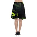 Fractal Fractals Green Ball Black Chiffon Wrap Front Skirt View2