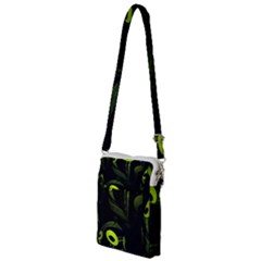 Fractal Fractals Green Ball Black Multi Function Travel Bag by Pakrebo