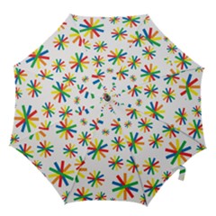 Celebrate Pattern Colorful Design Hook Handle Umbrellas (large) by Pakrebo