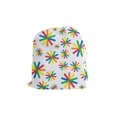 Celebrate Pattern Colorful Design Drawstring Pouch (medium) by Pakrebo