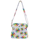 Celebrate Pattern Colorful Design Zipper Messenger Bag View3