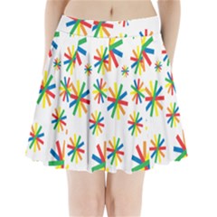 Celebrate Pattern Colorful Design Pleated Mini Skirt by Pakrebo