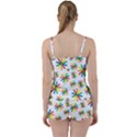 Celebrate Pattern Colorful Design Tie Front Two Piece Tankini View2