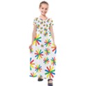 Celebrate Pattern Colorful Design Kids  Short Sleeve Maxi Dress View1