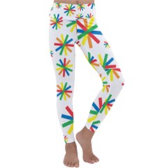 Celebrate Pattern Colorful Design Kids  Lightweight Velour Classic Yoga Leggings by Pakrebo