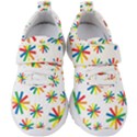 Celebrate Pattern Colorful Design Kids  Velcro Strap Shoes View1