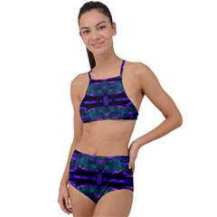 Abstract Pattern Desktop Wallpaper High Waist Tankini Set