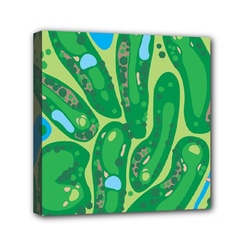 Golf Course Par Golf Course Green Mini Canvas 6  X 6  (stretched) by Pakrebo