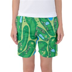 Golf Course Par Golf Course Green Women s Basketball Shorts by Pakrebo