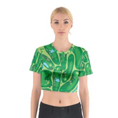 Golf Course Par Golf Course Green Cotton Crop Top by Pakrebo