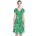 Golf Course Par Golf Course Green Short Sleeve Front Wrap Dress View1