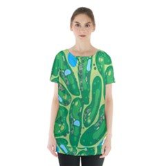 Golf Course Par Golf Course Green Skirt Hem Sports Top by Pakrebo