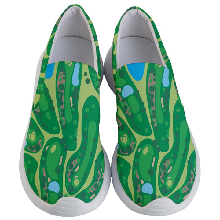 Golf Course Par Golf Course Green Women s Lightweight Slip Ons