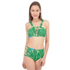 Golf Course Par Golf Course Green Cage Up Bikini Set by Pakrebo