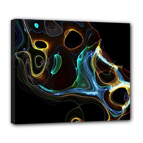 Abstract Background Pattern Deluxe Canvas 24  X 20  (stretched) by Pakrebo