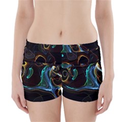 Abstract Background Pattern Boyleg Bikini Wrap Bottoms