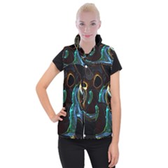 Abstract Background Pattern Women s Button Up Vest by Pakrebo