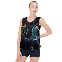 Abstract Background Pattern Bubble Hem Chiffon Tank Top by Pakrebo