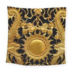 Golden Sun Gold Decoration Wall Square Tapestry (large) by Pakrebo