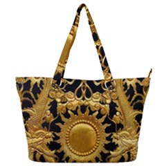 Golden Sun Gold Decoration Wall Full Print Shoulder Bag by Pakrebo