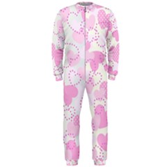 Valentine Background Hearts Bokeh Onepiece Jumpsuit (men)  by Pakrebo