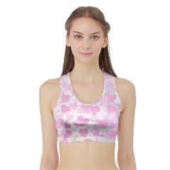 Valentine Background Hearts Bokeh Sports Bra With Border by Pakrebo