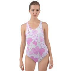 Valentine Background Hearts Bokeh Cut-out Back One Piece Swimsuit by Pakrebo