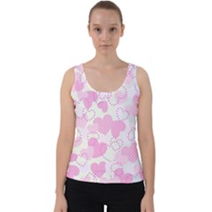 Valentine Background Hearts Bokeh Velvet Tank Top by Pakrebo