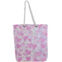 Valentine Background Hearts Bokeh Full Print Rope Handle Tote (Large) View2