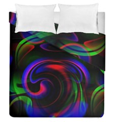 Swirl Background Design Colorful Duvet Cover Double Side (queen Size) by Pakrebo