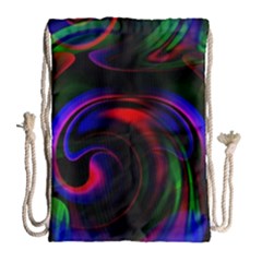 Swirl Background Design Colorful Drawstring Bag (large) by Pakrebo