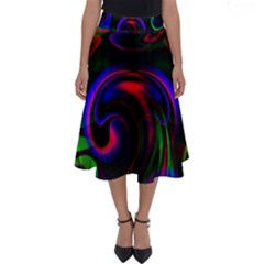 Swirl Background Design Colorful Perfect Length Midi Skirt by Pakrebo