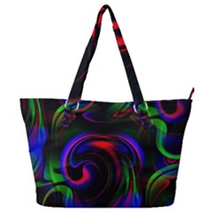 Swirl Background Design Colorful Full Print Shoulder Bag by Pakrebo