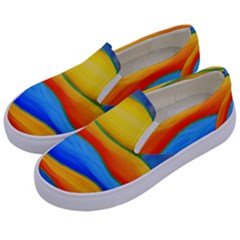 Paint Painting Landscape Scene Kids  Canvas Slip Ons by Pakrebo