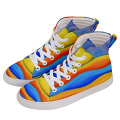 Paint Painting Landscape Scene Women s Hi-top Skate Sneakers by Pakrebo