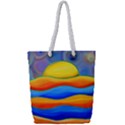 Paint Painting Landscape Scene Full Print Rope Handle Tote (Small) View1