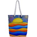 Paint Painting Landscape Scene Full Print Rope Handle Tote (Small) View2