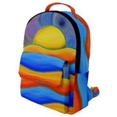 Paint Painting Landscape Scene Flap Pocket Backpack (small)