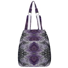 Pattern Abstract Horizontal Center Zip Backpack