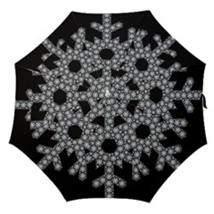 Snowflake Abstract Pattern Shape Straight Umbrellas by Pakrebo