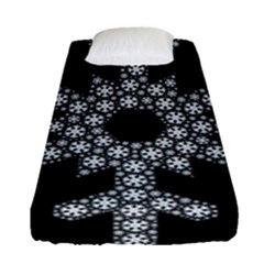 Snowflake Abstract Pattern Shape Fitted Sheet (single Size) by Pakrebo