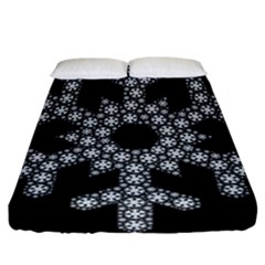 Snowflake Abstract Pattern Shape Fitted Sheet (california King Size) by Pakrebo