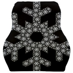 Snowflake Abstract Pattern Shape Car Seat Velour Cushion  by Pakrebo