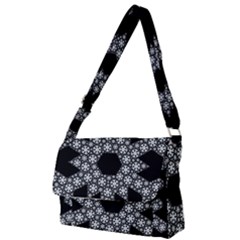 Snowflake Abstract Pattern Shape Full Print Messenger Bag by Pakrebo